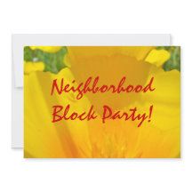 Neighbourhood Block Party! Invitations Annoucement