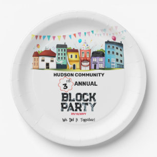 Neighbourhood Block Party Paper Plate