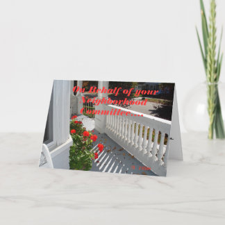 Neighbourhood Committee Thank You Card