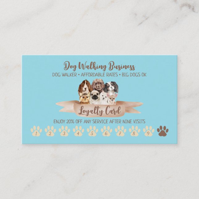 Neighbourhood Dog Walker Punch Card (Front)