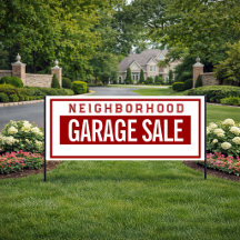 Neighbourhood Garage Sale Banner 2.5' X 6'