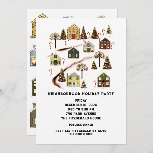 Neighbourhood Party Invitation (Front/Back)