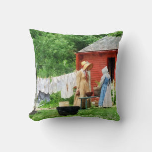 Neighbours Gossiping on Washday Cushion