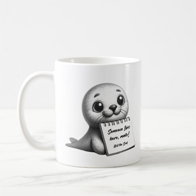 Neil the Seal cute mug (Left)