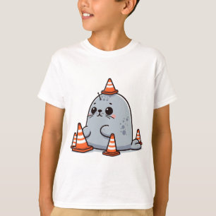 Neil The Traffic Cone Loving Seal  T-Shirt