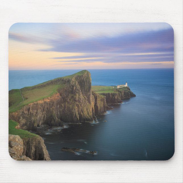Neist point lighthouse on Skye at sunset Mouse Pad (Front)
