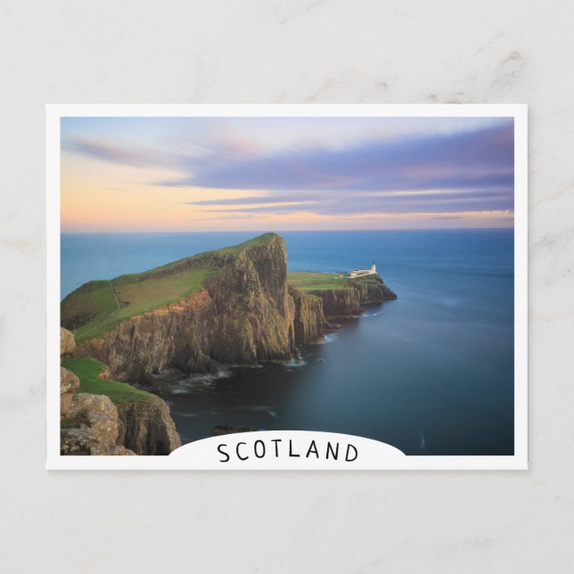 Neist point lighthouse on Skye at sunset Postcard (Front)