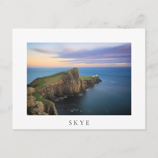 Neist point lighthouse on Skye at sunset Postcard (Front)