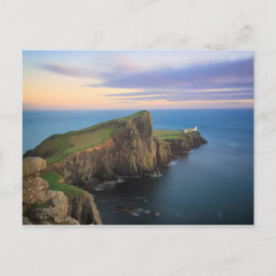 Neist point lighthouse on Skye at sunset Postcard