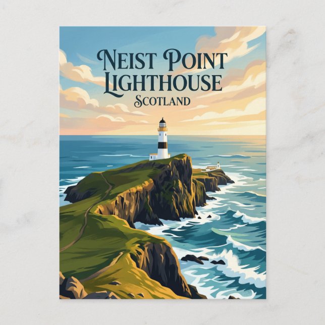 Neist Point Lighthouse Scotland Postcard (Front)
