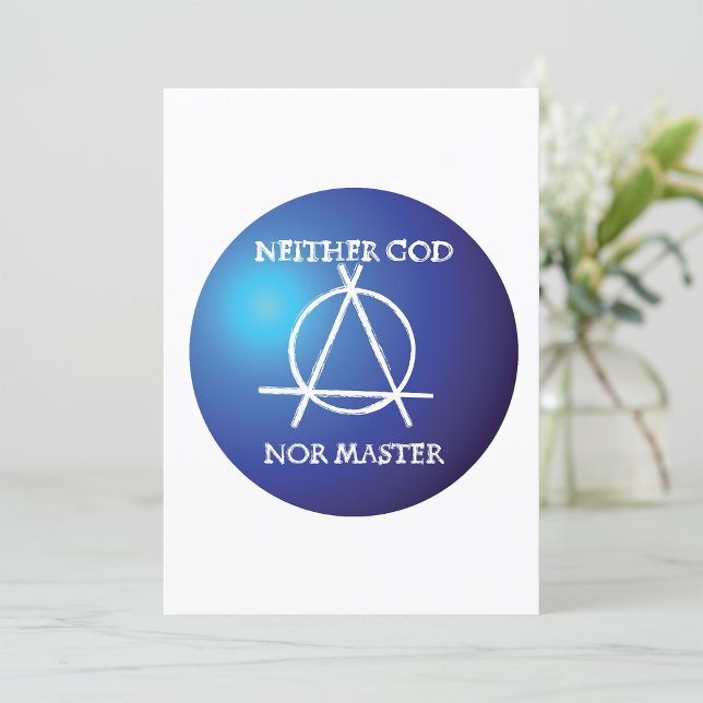 Neither God Nor Master Anarchy Symbol  Invitation (Creator Uploaded)