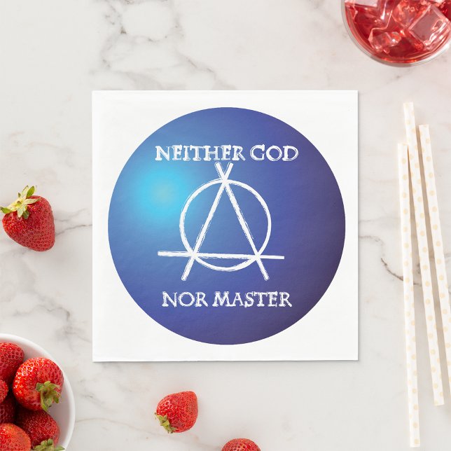 Neither God Nor Master Anarchy Symbol  Napkin (Creator Uploaded)