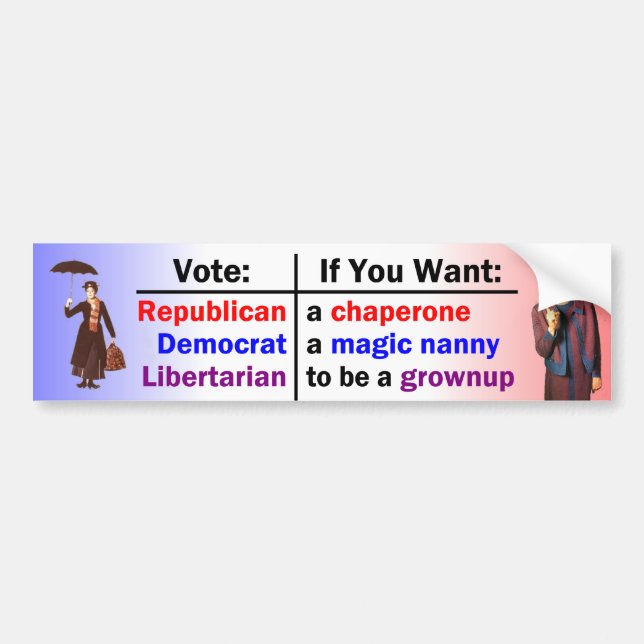 Neither Nanny nor Chaperone Bumper Sticker (Front)