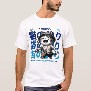 Neko Fish Master - Japan's Purrfect Angler T-Shirt