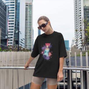 Neko Girl Splatter  T-Shirt