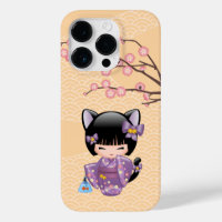 Neko Kokeshi Doll - Cat Ears Geisha Girl