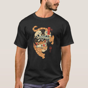Neko Shi Sushi Cute Cat Japanese Sunset T-Shirt