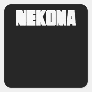Neko Volleyball Practice Anime Manga Cosplay Square Sticker