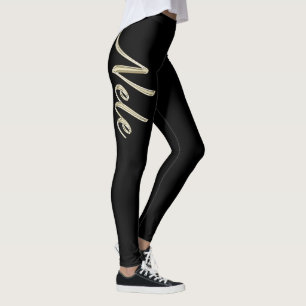 Nele white gold Handwriting trousers Leggings