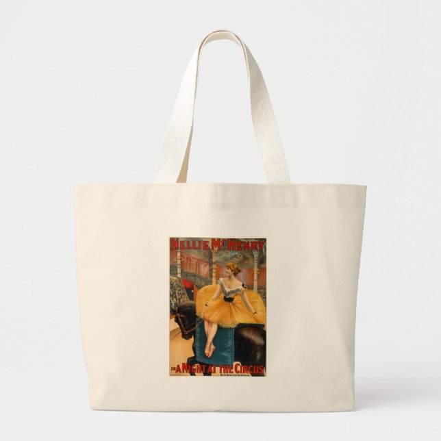 Nellie McHenry in A night at the Circus Large Tote Bag (Front)