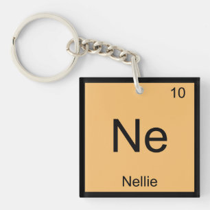 Nellie Name Chemistry Element Periodic Table Key Ring