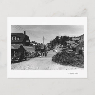 Nelscott, Oregon Town View Ocean Front Cottages Postcard