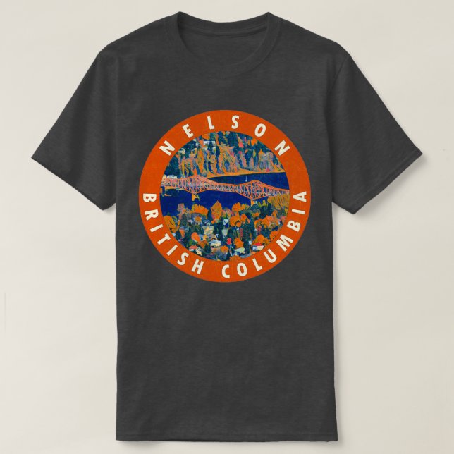 Nelson British Columbia Vintage Travel Decal T-Shirt (Design Front)