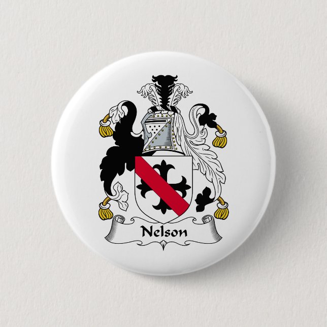 Nelson Family Crest 6 Cm Round Badge (Front)