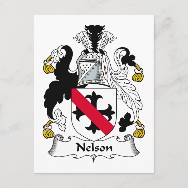 Nelson Family Crest Postcard (Front)