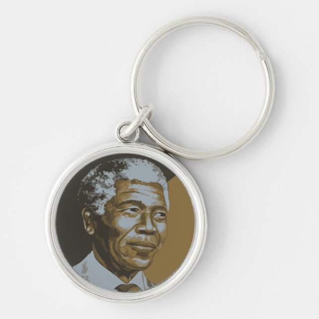 Nelson Mandela Afican Hero UNIA  Key Ring (Front)
