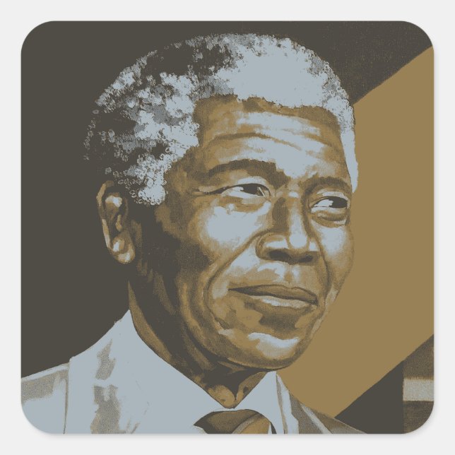 Nelson Mandela Afican Hero UNIA Sticker (Front)