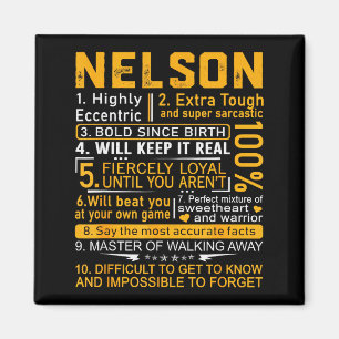 Nelson Name Shirt D Nelson Last Name  Magnet