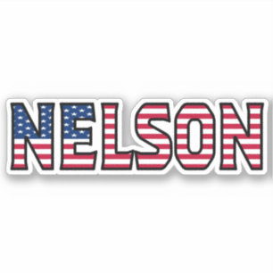 Nelson Name Vorname USA Sticker Stickerset