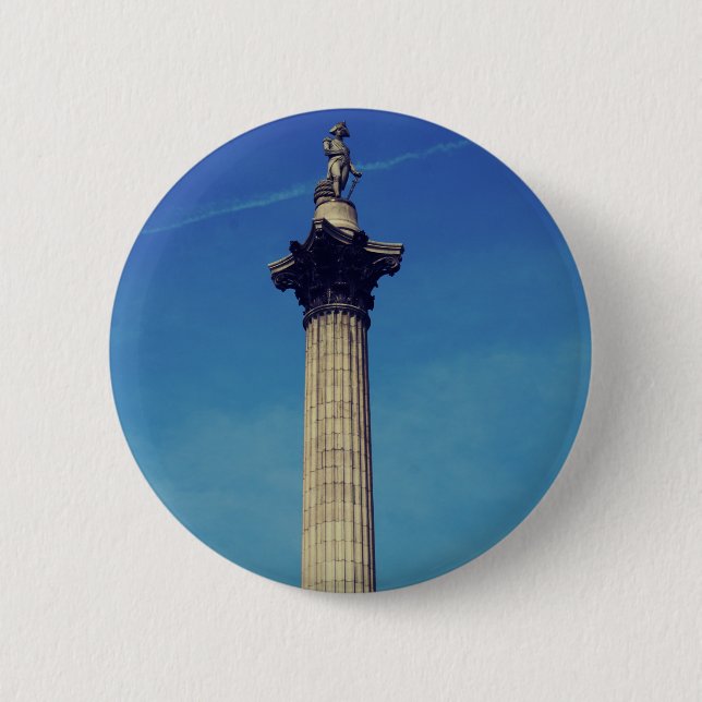 Nelsons Column London 6 Cm Round Badge (Front)