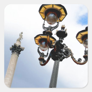 Nelson's Column London Square Sticker