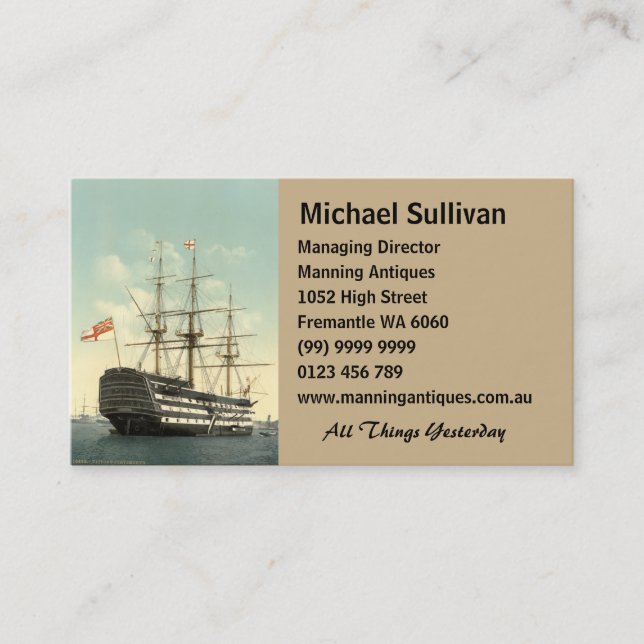Nelson's HMS Victory Business Card (Front)