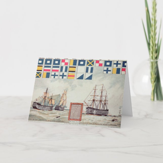 Nelson's signal at Trafalgar Card (Front)