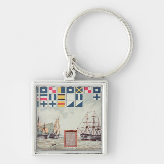 Nelson's signal at Trafalgar Key Ring (Front)
