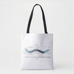 Nematode hermaphrodite Caenorhabditis elegans Tote Bag