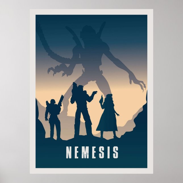 Nemesis Board Game Minimalist Travel Style  Gaming Poster (Front)