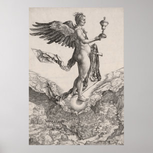 Nemesis, Engraving by Albrecht Durer Poster