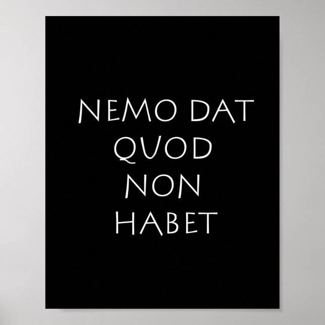 Nemo dat quod non habet poster (Front)