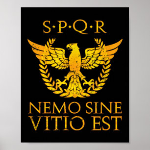 Nemo Sine Vitio Est Spqr Seneca Quote Stoic Poster
