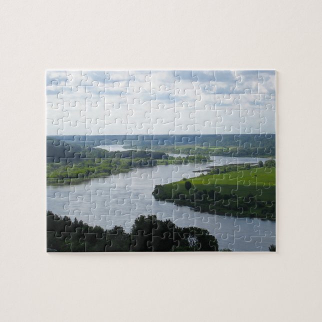 Nemunas River at Vilkija, LITHUANIA --- Jigsaw Puzzle (Horizontal)