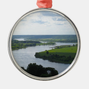 Nemunas River at Vilkija, LITHUANIA --- Metal Tree Decoration