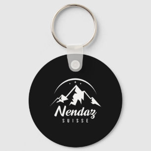 Nendaz Switzerland Ski Resort Skiing Snowboarding Key Ring