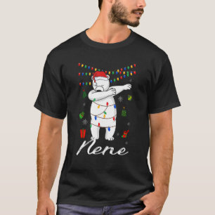 Nene Bear Dabbing Lights Santa  Christms Family Xm T-Shirt