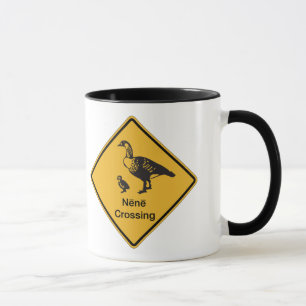 Nene Crossing, Traffic Warning Sign, Hawaii, USA Mug