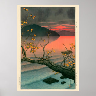 Nenokuchi Lake by Kawase Hasui Poster