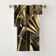 Neo Art Deco Black Gold Geometric Gatsby